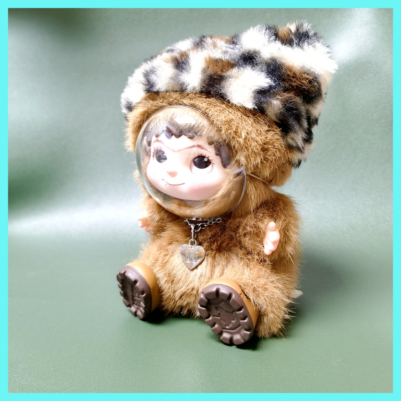 Carcasa protectora transparente de tercera generación de alta energía frontal LABUBU Bolsa protectora de tercera generación Carcasa protectora de alta transparencia