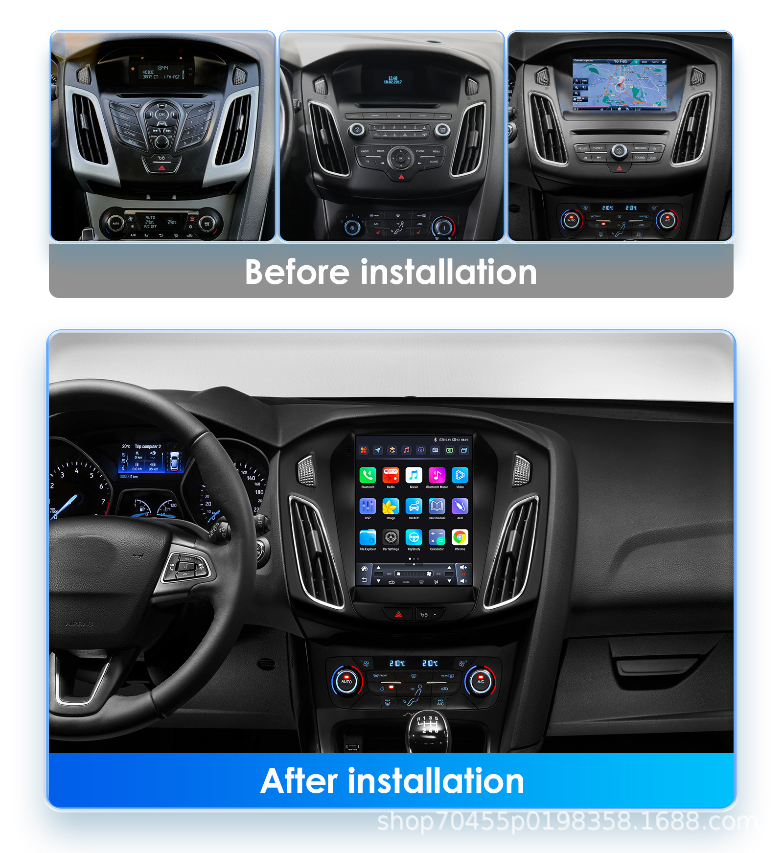 Suitable for 11-19 Ford Focus Mk3 Android Gps Central Control 9.7inch Vertical Screen Car Navigation