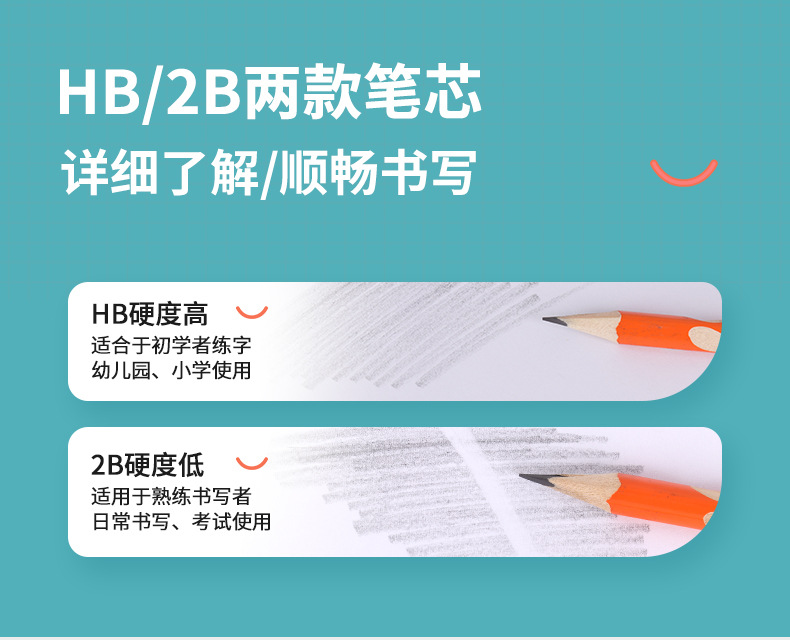 小学生考试洞洞铅笔hb儿童三角写字笔原木刻字矫正铅笔2b铅笔批发详情19