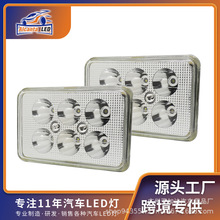 新品 電動車摩托車LED改裝大燈8珠外置四輪車燈紅藍爆閃摩托車燈