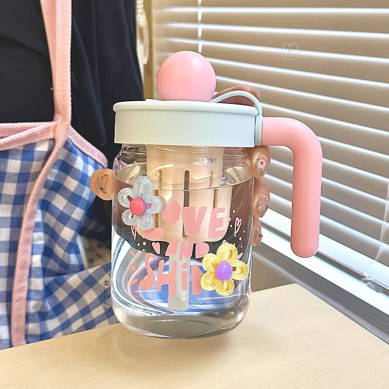 High-Appearance Glass Cup for Office Use in Summer with Straw, Tea-Water Separation Cup for Girls, 2026 New Model Cup for Brewing Tea High-Appearance Glass Cup for Office Use in Summer with Straw, Tea-Water Separation Cup for Girls, 2026 New Model Cup for Brewing Tea