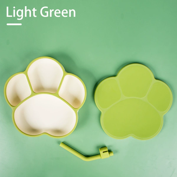 Cute claws two-color mouff green + lid + straw DM-129-3
