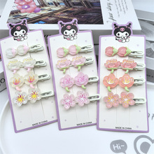 超仙透色樱花发夹少女心学生甜美头饰女孩发夹花苞刘海碎发侧边夹