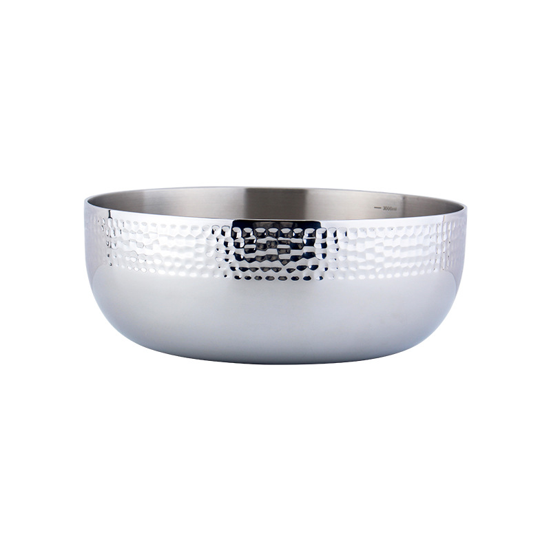 COOKONE 18 / 10 acero inoxidable engrosado martillo y cuenca de preparación de verduras cuenca de sopa cuenca de olla caliente cuenca multifuncional