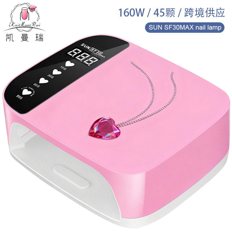 Lámpara de manicuras de alta potencia 160W almacenamiento de manicuras de almacenamiento especial de manicuras de goma de manicuras luz de horneado ultravioleta transfronteriza
