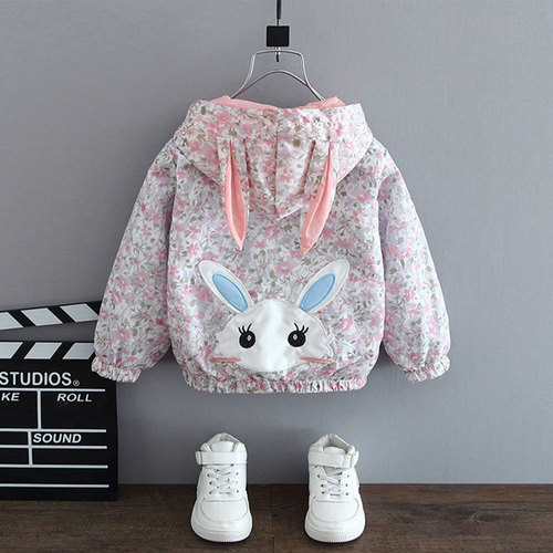 Children's clothing, girls' coats, spring clothing, 2024 new styles, children's spring and autumn short windbreakers, spring and autumn jackets, trendy hoodies