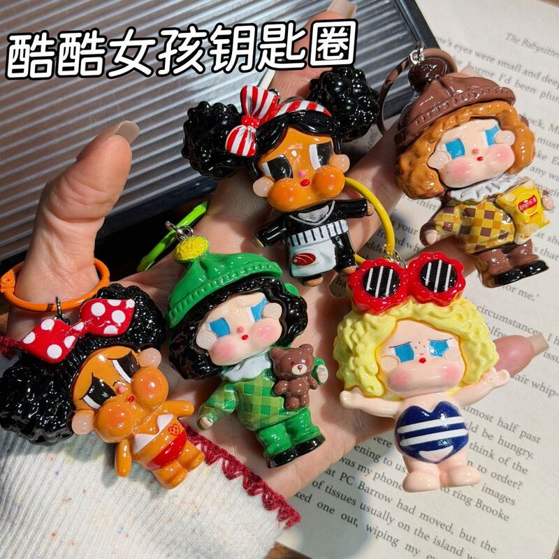 Cool Girl Resin Keychain Cartoon Cute Girly Backpack Pendant Couple Best Friend Gift Trendy Accessory Cool Girl Resin Keychain Cartoon Cute Girly Backpack Pendant Couple Best Friend Gift Trendy Accessory