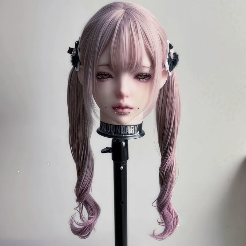 粉紫色lolita双马尾假发女长卷发日系蕾蕾可爱扎好发货日常全头套|undefined