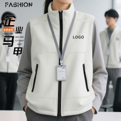 秋冬软壳马甲工作服定制印logo企业广告活动高端加绒商务立领背心