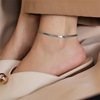 Brand golden metal ankle bracelet, European style, simple and elegant design