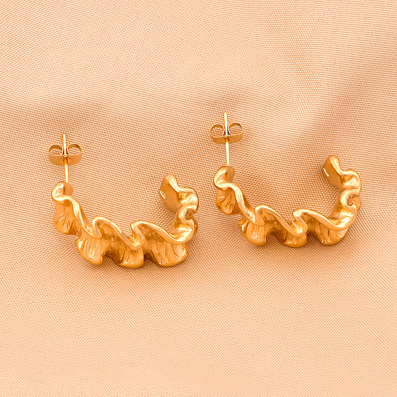 1 Paire Style IG Géométrique Placage Acier Au Titane Boucles D'Oreilles display picture 6