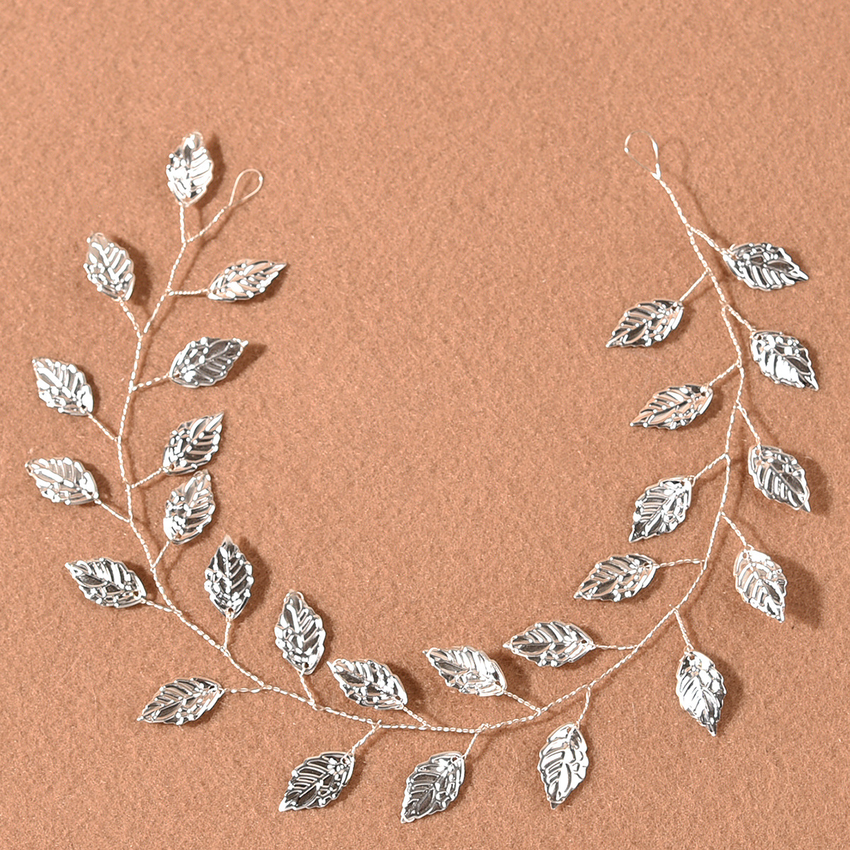 12g Weight Jewelry Headband Hair Accessories Type 1 Piece Quantity Party Occasion Alloy Material Leaf Pattern Women's Gender Sweet Style Sweet Women's Leaf Alloy Jewelry Headband 2