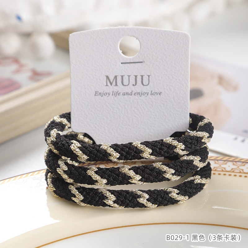 [Carga de tarjeta] sensación de alto nivel coreano de cabello de código de barras de moda de alta elasticidad de cabello anillo de cabello correa de cola de caballo