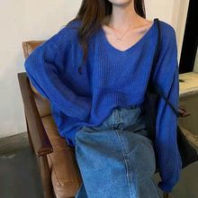斤特大码新薄款秋装春夏季套头胖毛衣女针织衫打底防晒衫女