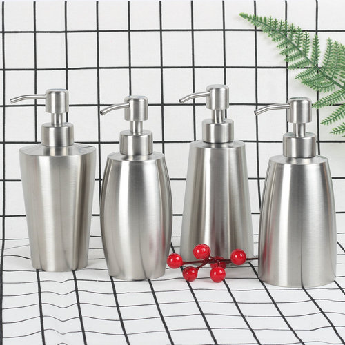 Football type 304 stainless steel soap dispenser conical hand sanitizer bottle 350ml400ml customizable logo