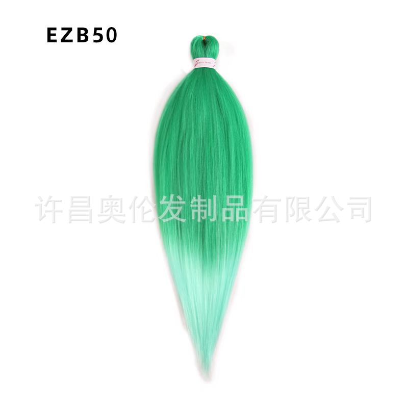 EZ peluca floja suave de fibra química africana 26 pulgadas 90 gramos de PVC bicolor ignífugo seda de baja temperatura gran trenza