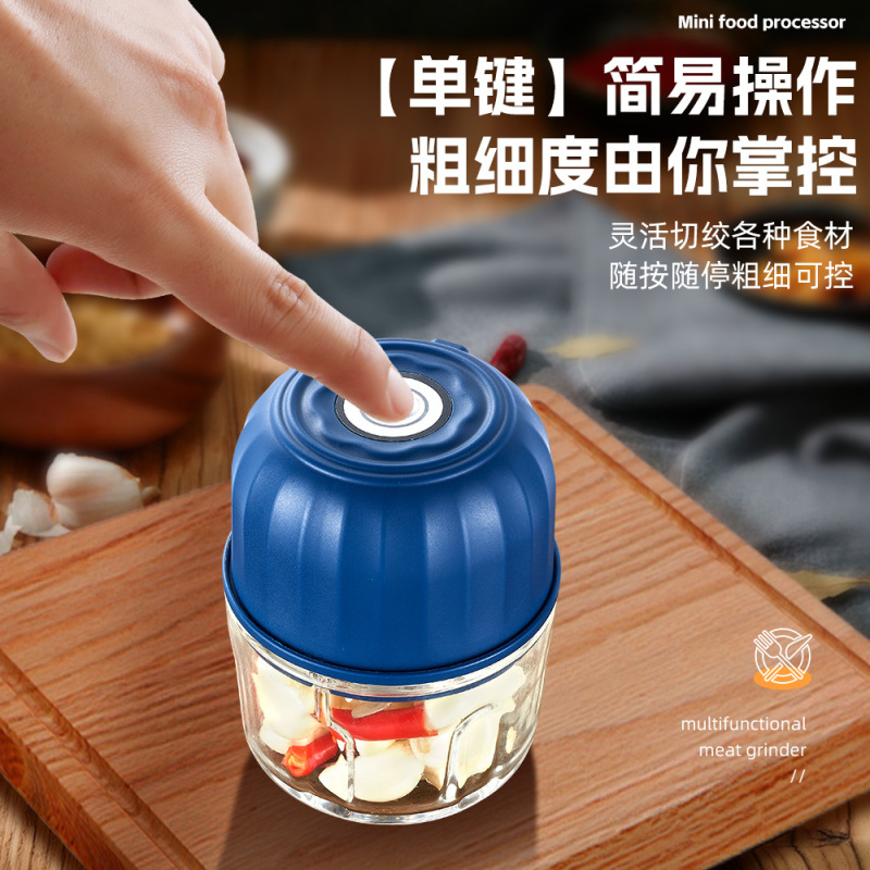 电动捣蒜神器蒜末打蒜器捣蒜搅碎机家用小型辅食绞肉机便携搅蒜器|undefined