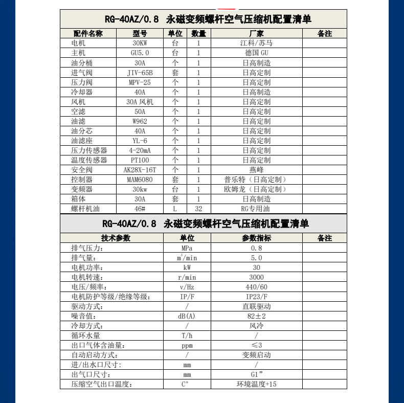 Marine Screw Air Compressor 7.5Kw-132Kw Permanent Magnet Variable Frequency Screw Compressor Variable Frequency Industrial Frequency Air Compressor