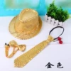 Golden hat, bow tie