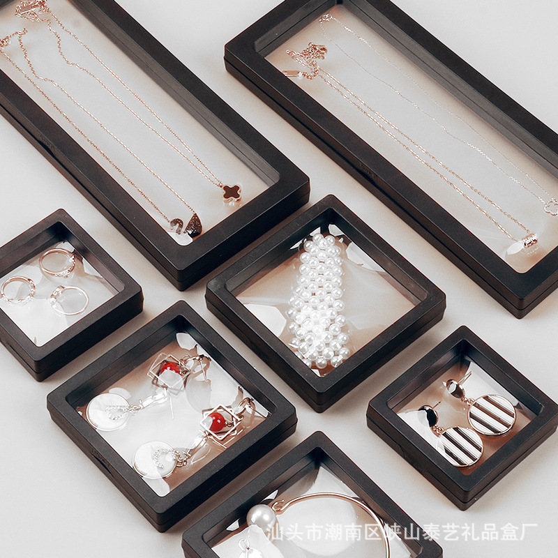 韩国极简ins风密封防氧化耳环盒子首饰盒家用耳钉耳饰收纳饰悬浮