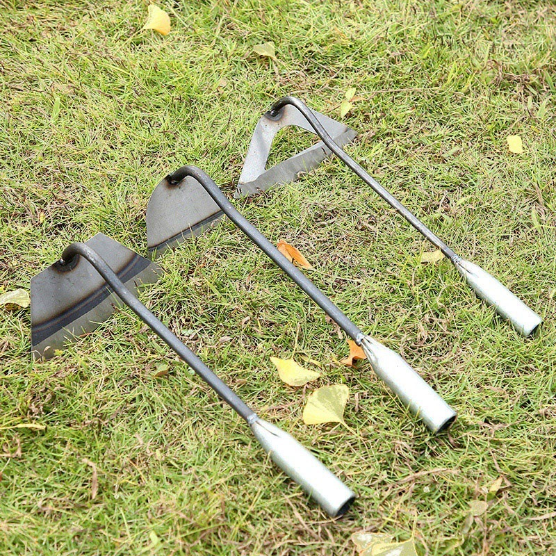 Маленькая мотыга для прополки цветов и овощей, рыхления почвы, бытовая маленькая мотыга с деревянной ручкой, практичный садовый инструмент.