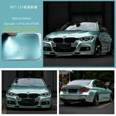 Car Color Changing Film Source Factory Pet Material Color Changing Film Super Bright Metal Midsummer Purple Polymer Pvc Color Changing Film (Auto Color Change Film) - super-bright-metallic-green-15217m