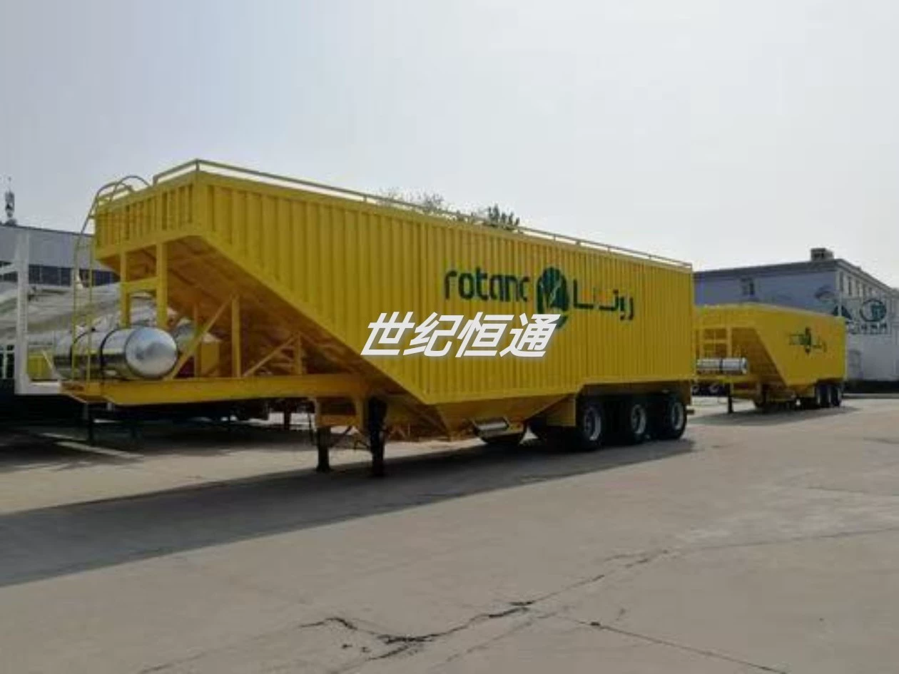 Легкий полуприцеп с задней разгрузкой для внешнего использования, полуприцеп для перевозки специального оборудования, стандартный боковой самосвальный полуприцеп