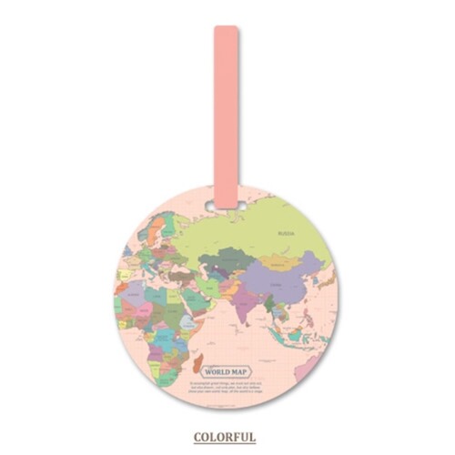 PVC world map luggage tag outing luggage tag bag pendant decoration