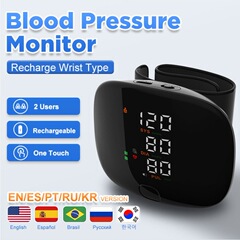 現物腕式音声血圧計家庭用電子血圧測定器中英語音声知能腕血圧計
