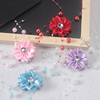 Children's hairgrip from pearl, hair accessory for bride for princess, flowered