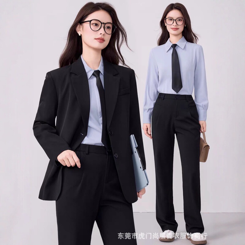 Suit Suit Female Professional Formal Wear College Student Interview Spring and Autum Ladies Slim Niche Capable Ol Suit Suit