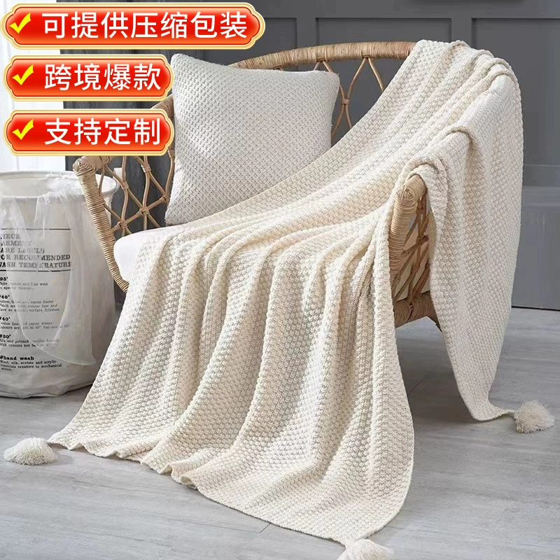 Трансграничные вязаные диваны одеяла зимние офисные сиесты