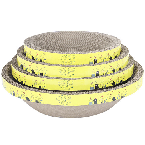 Bowl-shaped cat scratching board, claw grinder, cat claw board, cat litter, corrugated paper cat scratching basin, cat toys, pet supplies