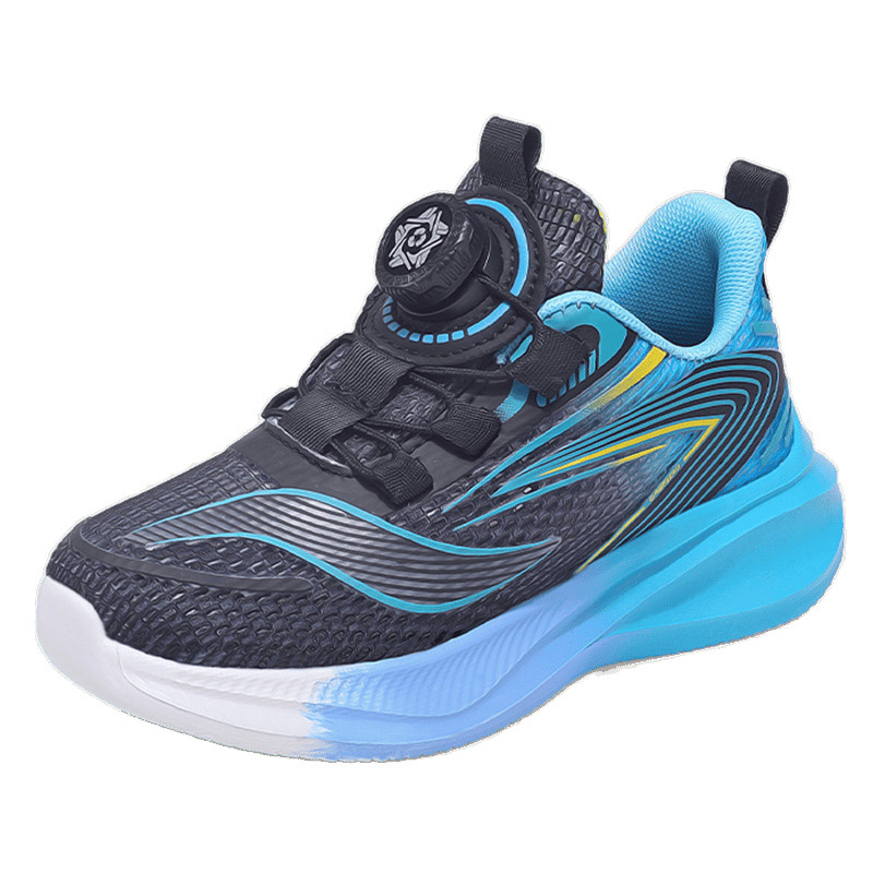 Zapatos para niños 2025 nuevos zapatos deportivos para niños de verano zapatos de malla transpirables para niños de mediana edad zapatos de papá con hebilla giratoria