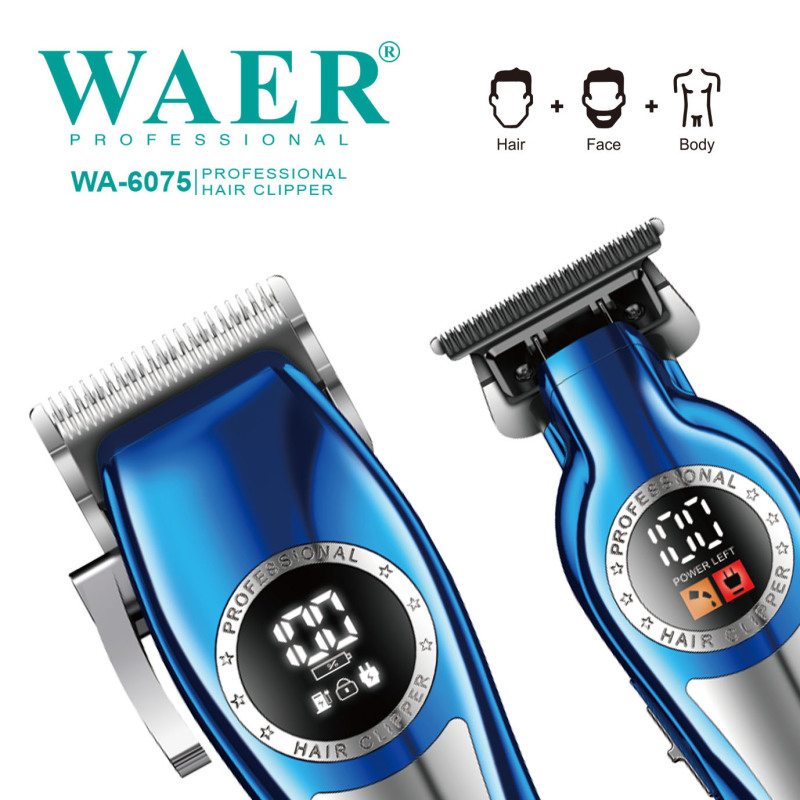 WAER新款亚马逊跨境高转速专业雕刻剪数显理发器理发店发廊专用款|undefined