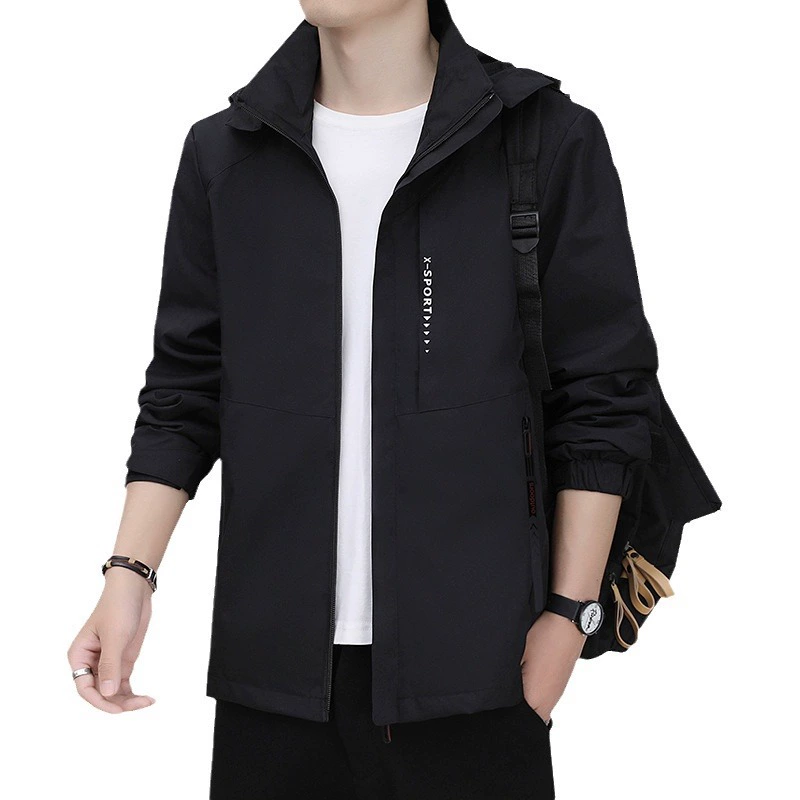 Куртка Мужская Осенняя Новая повседневная верхняя одежда с капюшоном осенне-зимняя 23 Новинка Мужская зарядная куртка пальто