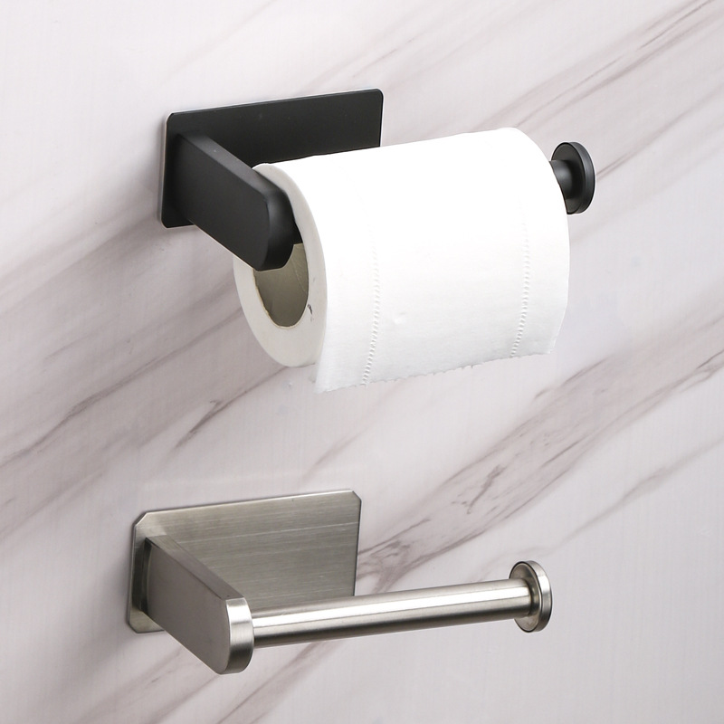 Cross-border punch-free paper towel holder bathroom 304 stainless steel toilet paper holder bathroom paper holder bathroom wall hanging roll paper