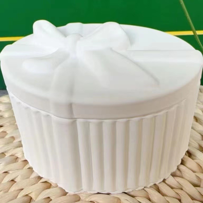 타원형 활 보관 상자 흰색 배아 [10*7*6cm]