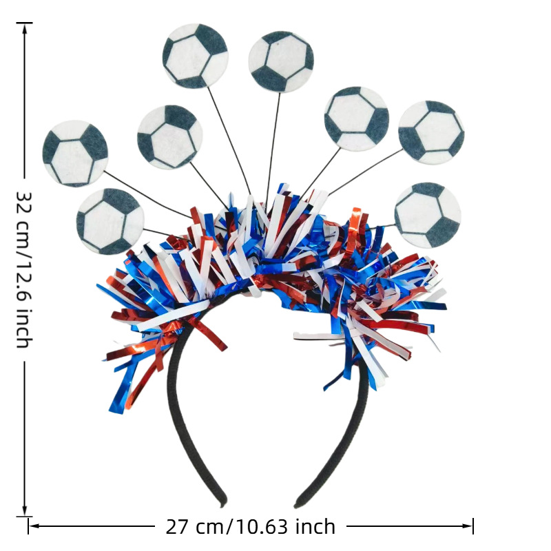 Fútbol transfronterizo simulación de flores fiestas Copa del Mundo atmósfera decorativa banda de pelo Europa fanáticos decoración banda de cabeza de fútbol