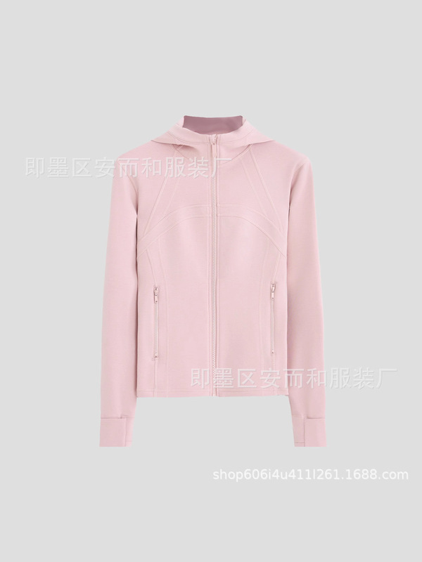 科耐丽连帽休闲运动卫衣外套女2025秋季收腰显瘦双向锁温保暖上衣|undefined