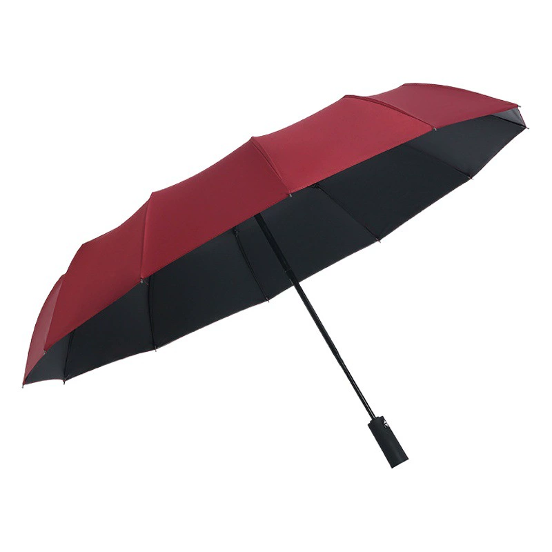 Черный резиновый УФ зонтик Солнечный зонтик УФ-защита зонтик Женские три складной зонтик Набор Рекламные зонтик печать логотипа