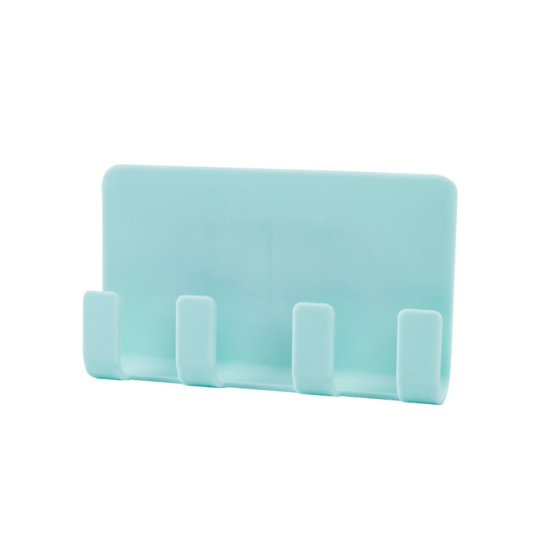 Adhesivo creativo soporte de carga del teléfono móvil soporte de carga de la tableta pared transparente 4 gancho de almacenamiento rack