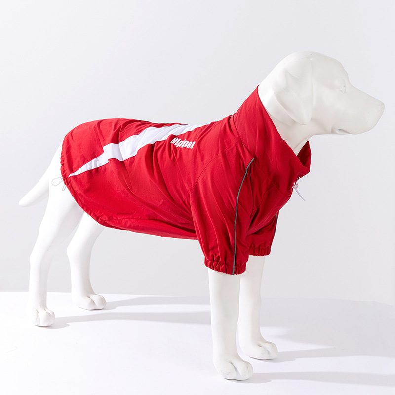 Chaqueta de perro grande de color de contraste de primavera y verano transfronteriza de dos pies ajustados golden retriever labrador ropa para perros