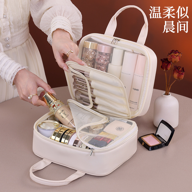 Amazon nuevo producto de alta calidad sensación de gran capacidad sin preocupaciones bolsa de maquillaje de viaje bolsa de maquillaje portátil bolsa de almacenamiento