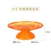 20cm round lotus (glazed red)