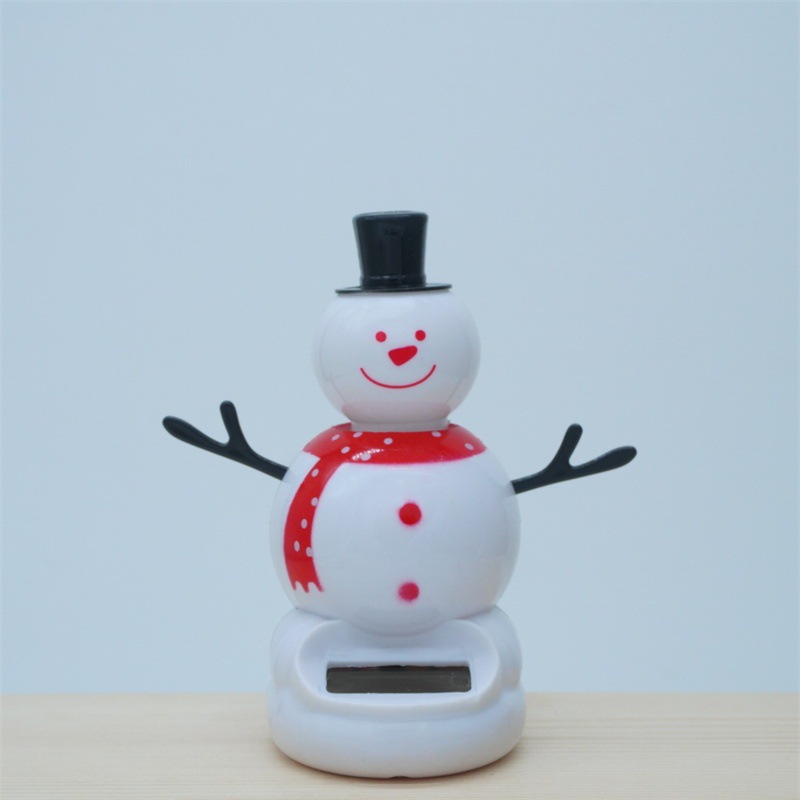 Cross-border Christmas solar energy automatic swing doll car interior shake head decorations creative car car ornaments