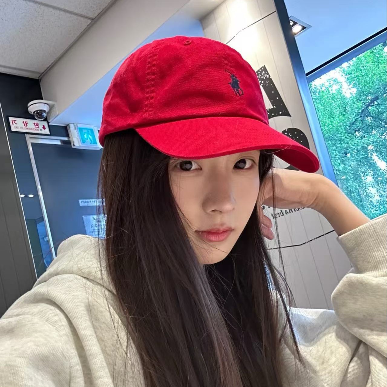 scanned code original rl pony embroidery vintage american peaked cap soft top baseball cap  sun-shade sun protection hat