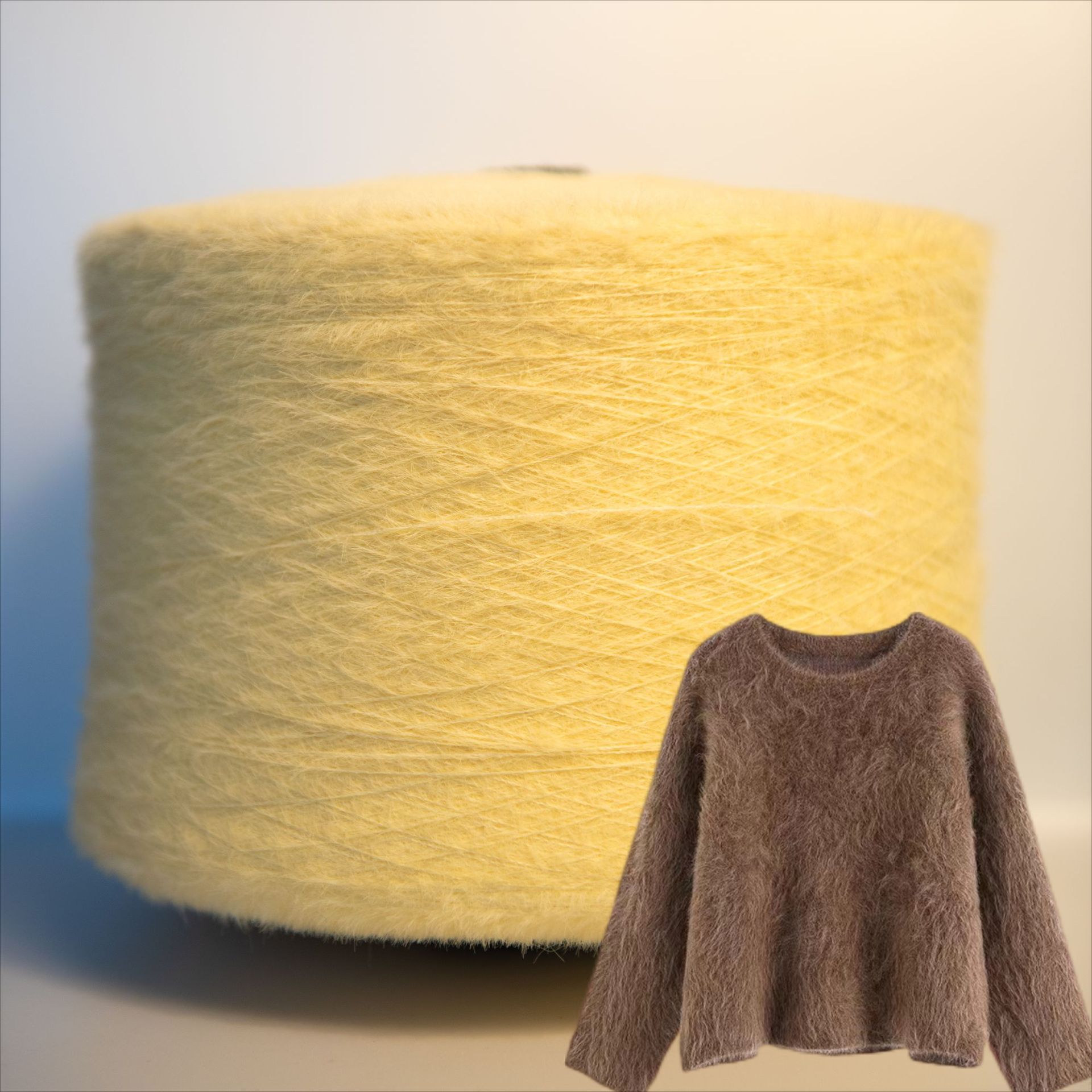 工厂价1/12尼龙 2厘米仿貂羽毛纱秋冬花式纱线特种纱毛衣围巾毛毯