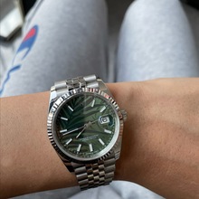 外贸批发日志非机械男款石英表不锈钢带防水夜光商务石英女手表男