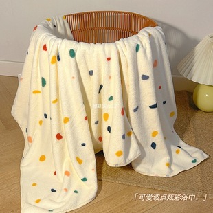 Cute Bath Towel Three-Piece Set for Female Adults, Absorbent and Wraps the Whole Body, Adult Couple Model, a Pair of Non-Pure Cotton and Lint-Free